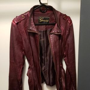 Leather Style biker Jasper Jacket